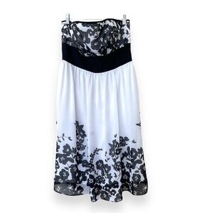 White House Black Market Strapless Midi Dress Size 10
